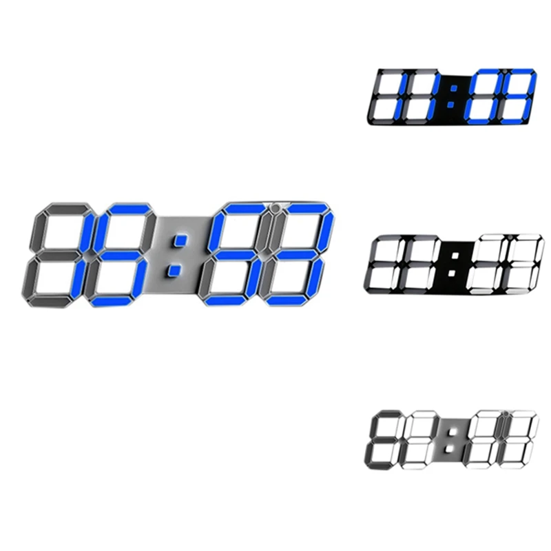 Nuevo Reloj despertador Digital LED 3D, reloj de pared tridimensional, termómetro, reloj electrónico para oficina, dormitorio, sala de estar