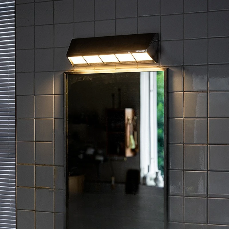 Retro Aluminum Wall Lamp Barber Shop Cafe Corridor Signboard Storefront in Front of The Mirror