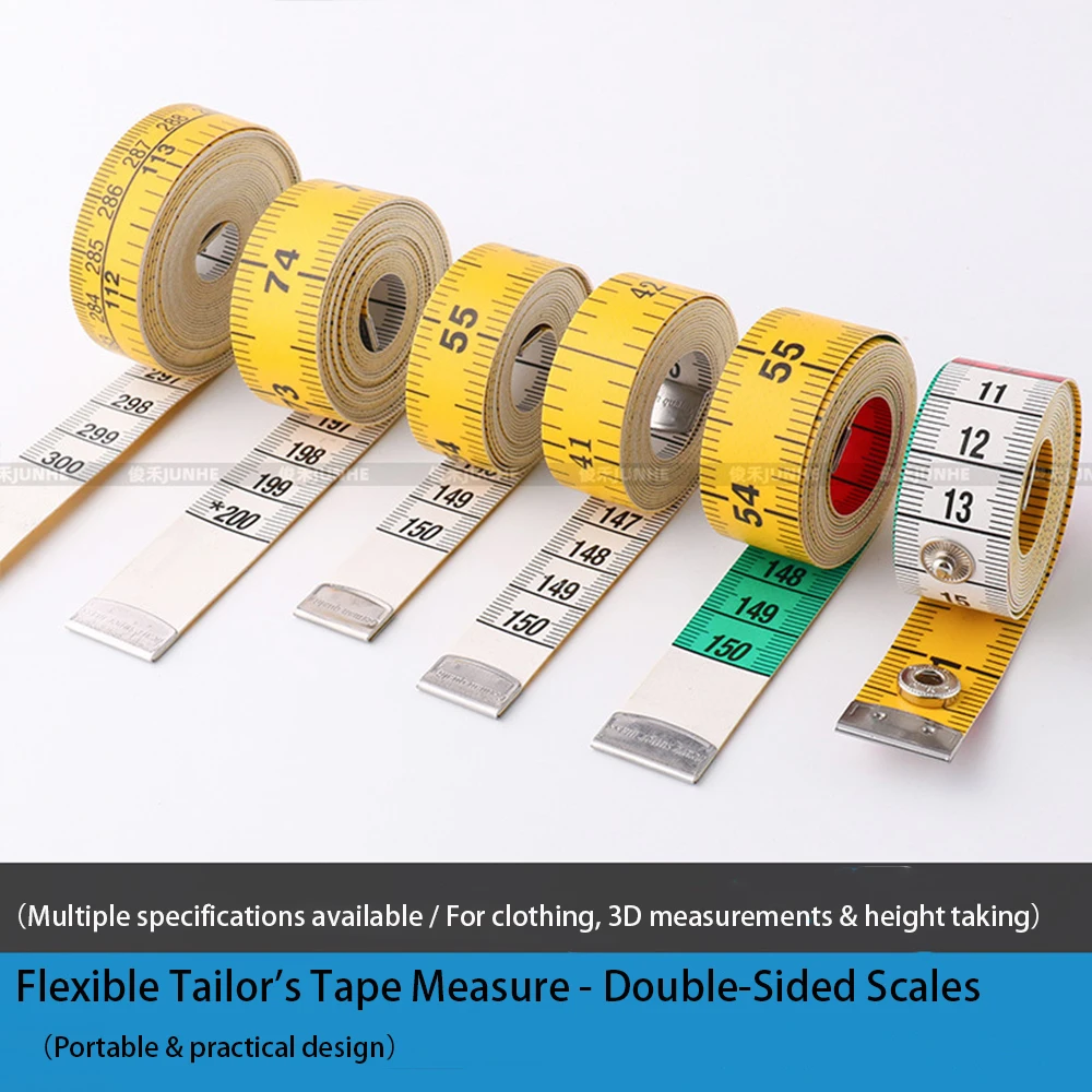 Soft Tape Measure Dual Scale CM IN 300cm 120in High Precision Fiberglass Durable Body Sewing Craft Stainless Easy Read Ruler