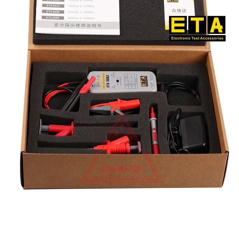 ETA5002 25M 100M 1300V sonda diferencial de osciloscópio isolada