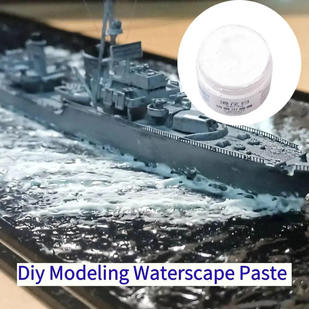Pasta para Modelar Paisajes Acuáticos, Ríos/Océanos/Lagos/Efecto de Agua Estática, Crema para Crear Escenas Simuladas, Materiales para Dioramas, 50 ml