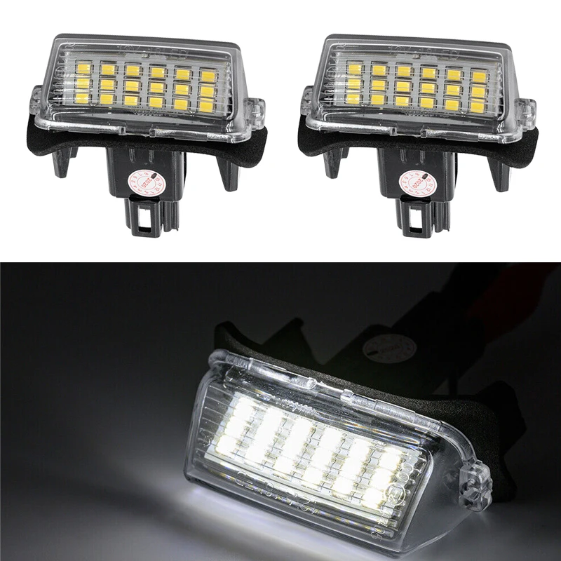 2pcs Clear Lens Car Rear LED License Number Plate Light Fit for Toyota GR Yaris Corolla E210 Touring Sports Yaris XP21 2020-2022