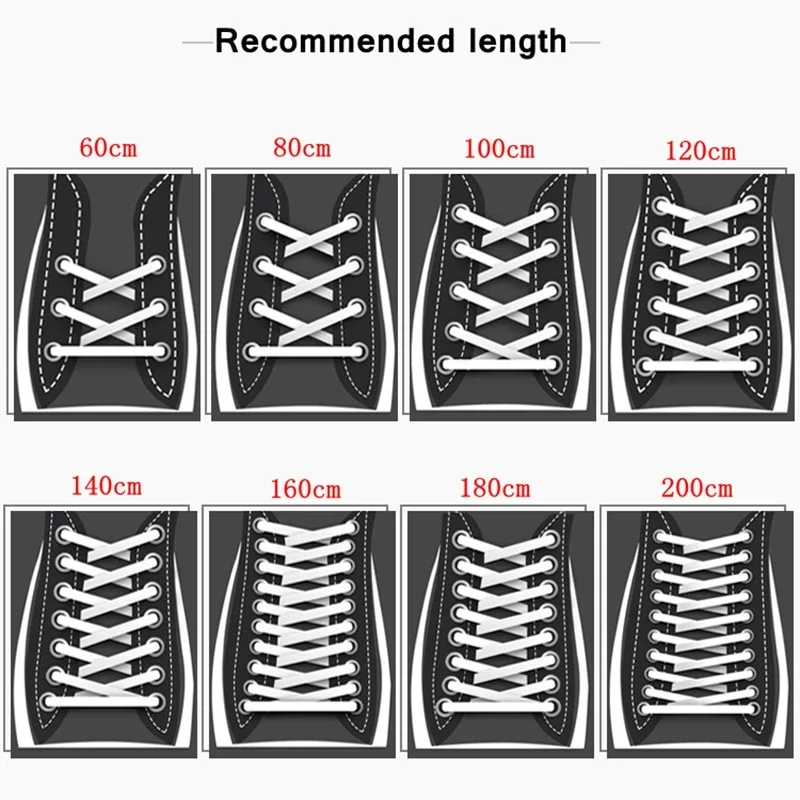 スポーツシューズ用の伸縮性のある靴ひも,フラットシューズ,靴ひも,黒,白,伸縮性,120 cm, 140 cm, 160cm, 1ペア