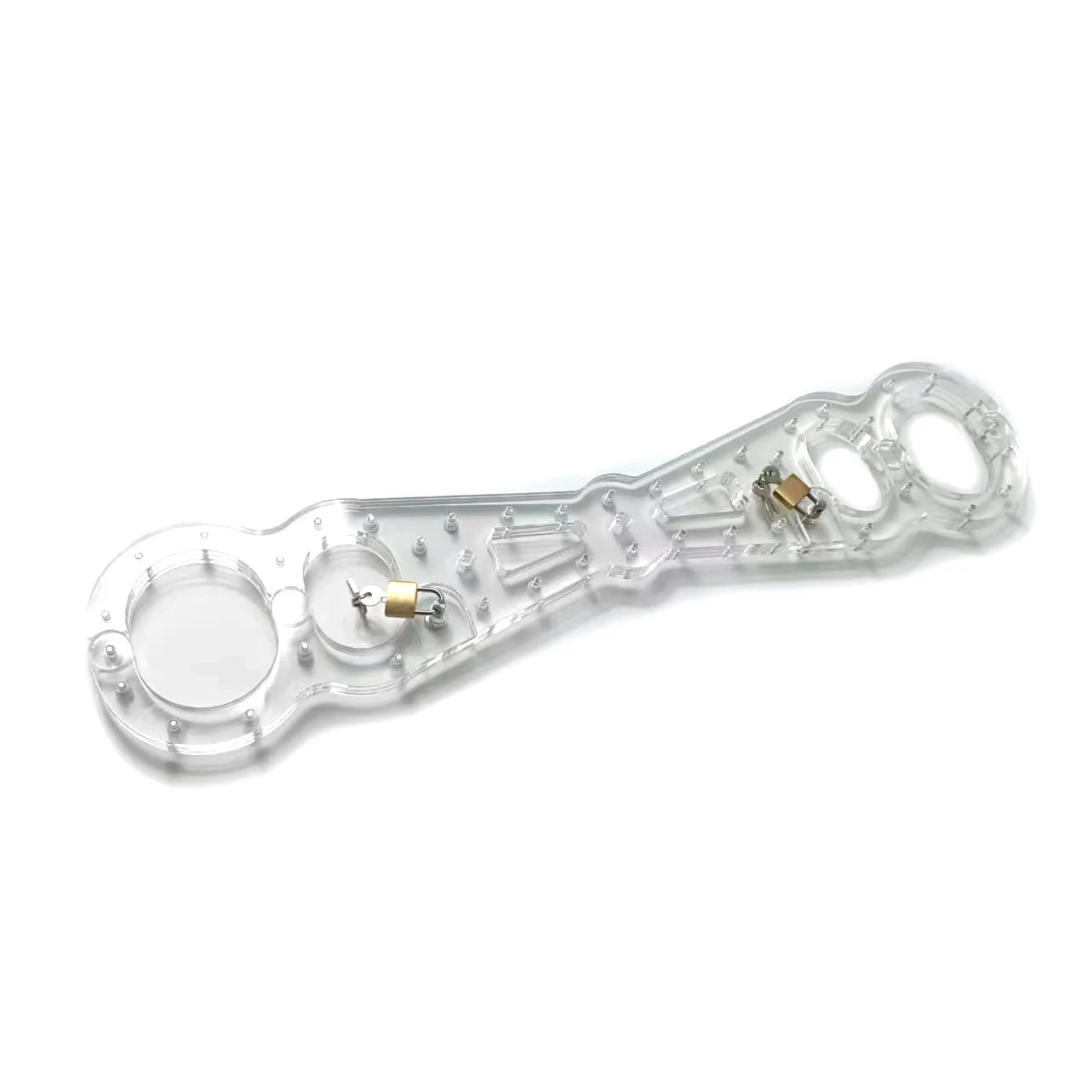 New Luxury BDSM Male Female Transparent Crystal  Fixed Wrist Handcuffs  Fetter Anklet  Bondage Sex Toy