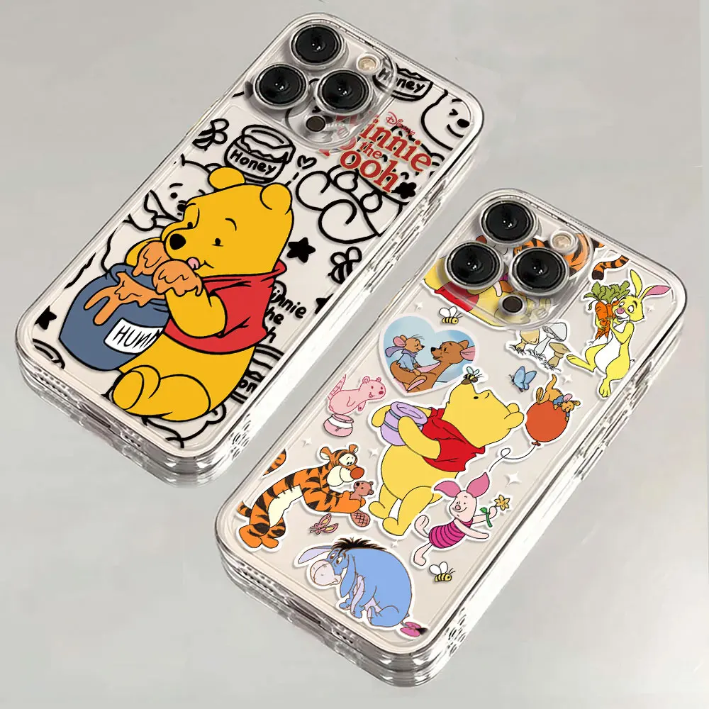 Custodia per telefono Cute Pooh Bear Tigger per Infinix Hot 50 40 30 30i 20 20i 12 12i 11 1010i 10s 9 8 Play NFC 4G 5G Custodia morbida in TPU trasparente