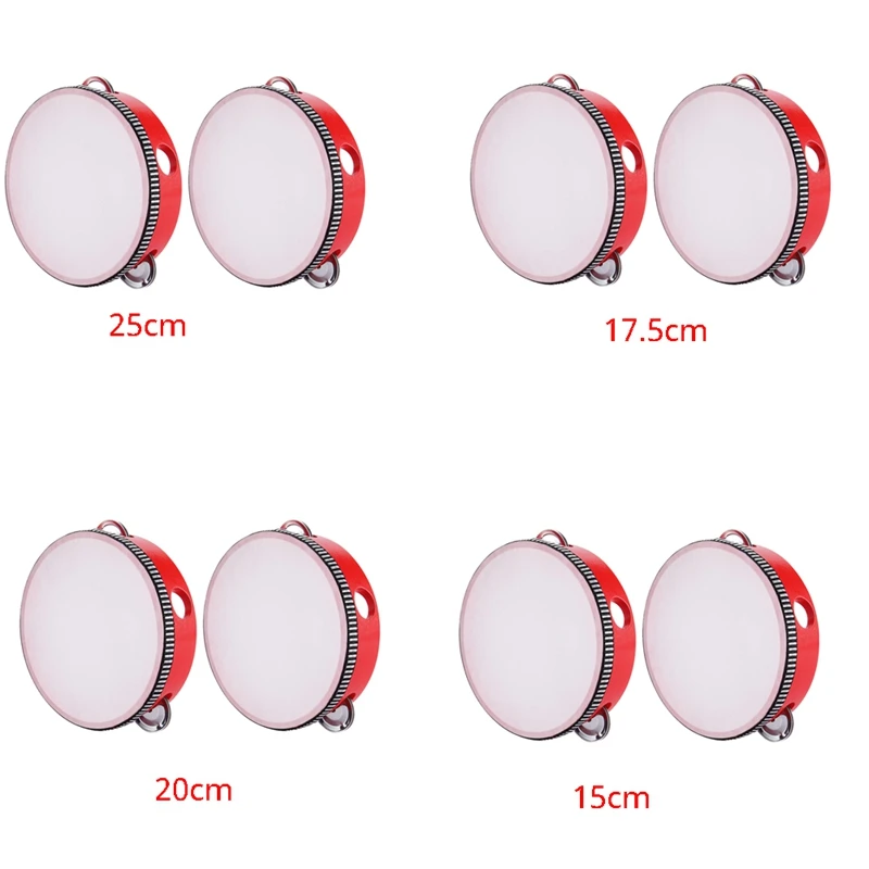 

Wooden Round Tambourine For Kids And Adults, Suitable For Beginners And Professional Tambourine Players Easy Install Easy To Use