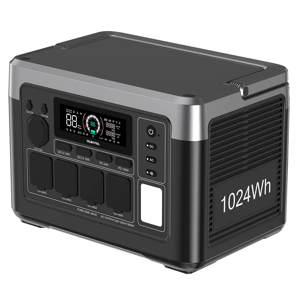 OUKITEL P1000 PLUS Portable Power Station, 1800W 1024Wh Solar