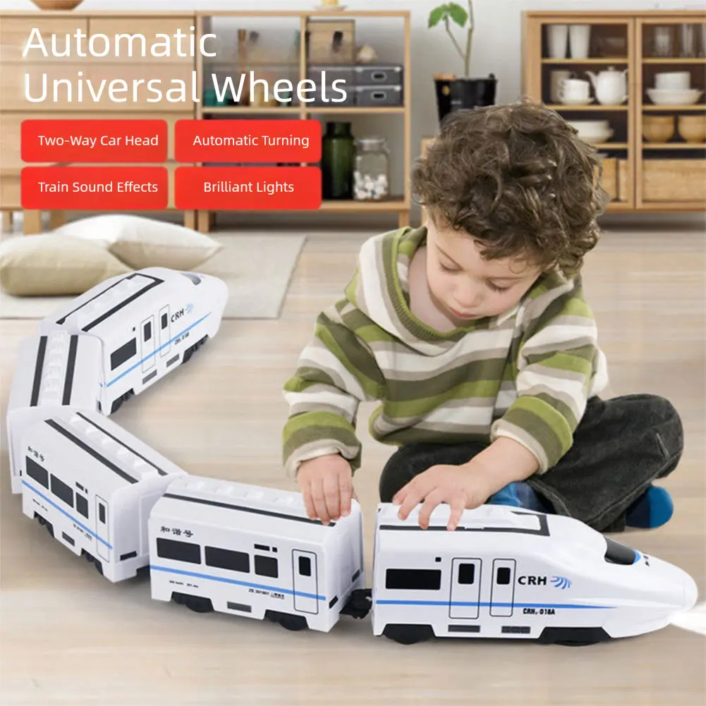 سلسلة ذكية لقطارات ألعاب أطفال أصوات خفيفة واقعية للعب الغامر مادة ABS قوية آمنة للأطفال هدية عيد الميلاد وعيد الميلاد