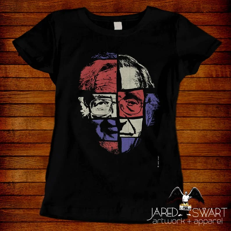 Noam Chomsky Designer T-shirt Artwork Of Jared Swart Pop Art Series S M L Xl 2xl 3xl 4xl 5xl Also In Ladies Fit S-2xl