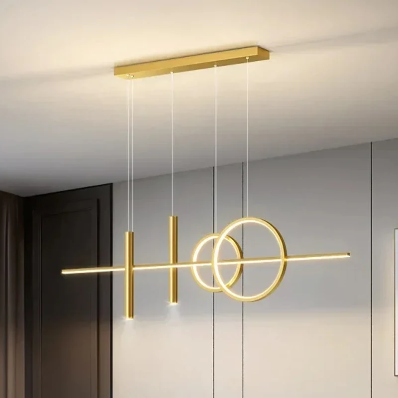 LED Linear Pendant Light, Tri Color Light, Minimalist Bar Shaped Spotlight Designed By Restaurant Table and Bar Designers