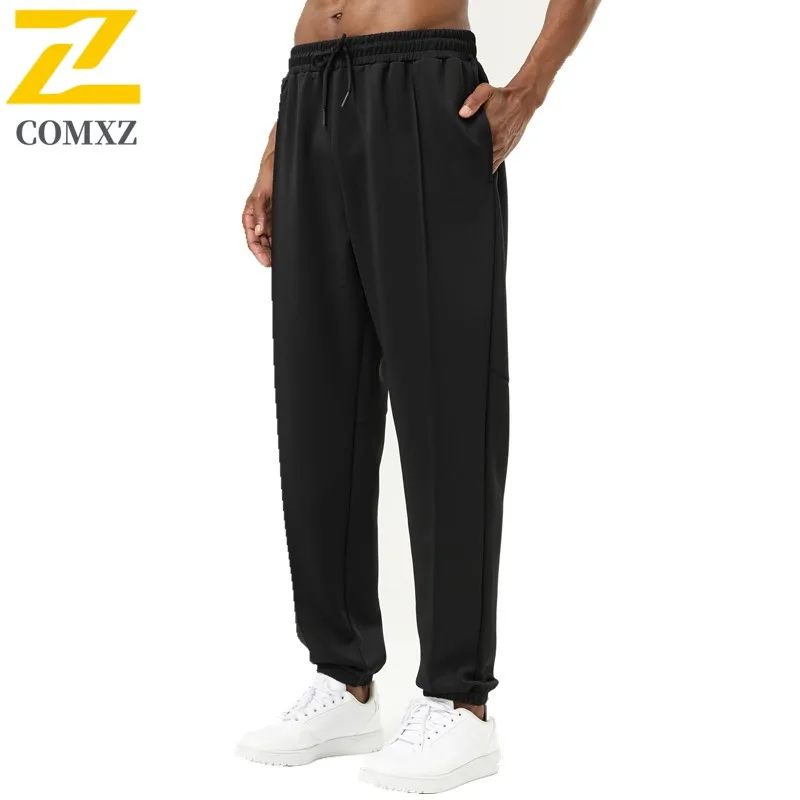 Men's Loose Sportswear Heavyweight Solid Color Sports Pants Quick Drying Basketball Pants Comfortable Casual Pants