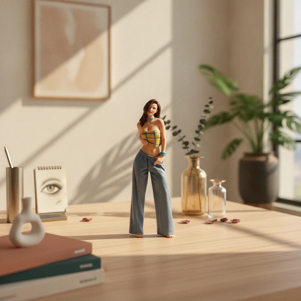 Miniature Female Figurine Hand-Painted Display Figurine Miniature Figure Lifelike Character Model Captivating for Hobbyists