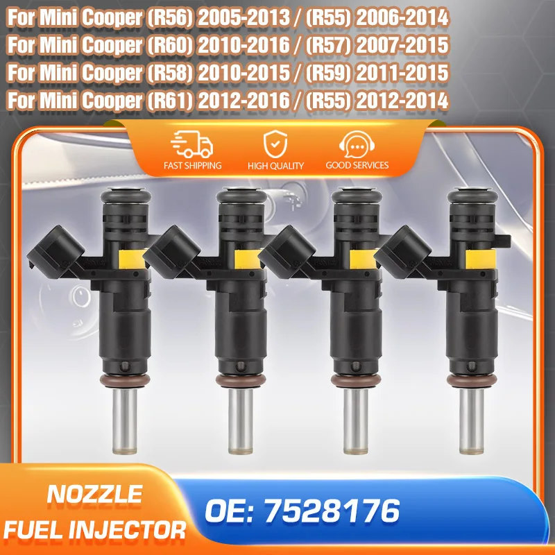

Car Fuel Injector Nozzle For Mini Cooper R56 R55 R60 R57 2005-2016 Clubman/Countryman Mini Cooper R58 R59 R61 2010-2016 7528176