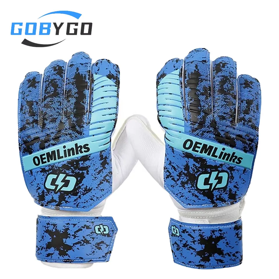 GOBYGO Soccer Goalkeeper Gloves Adult Kids Finger Protection Anti-slip Training Professional Football Sports Goalkeeper Gloves