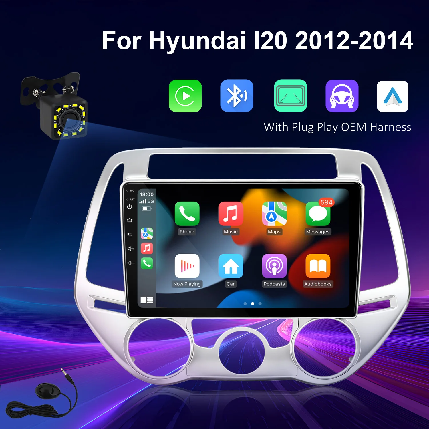 

KSPIV Android 14 Car Radio For Hyundai I20 2012 2013 2014 Multimedia GPS Navigation Auto Carplay 4G+WIFI Video Player Stereo