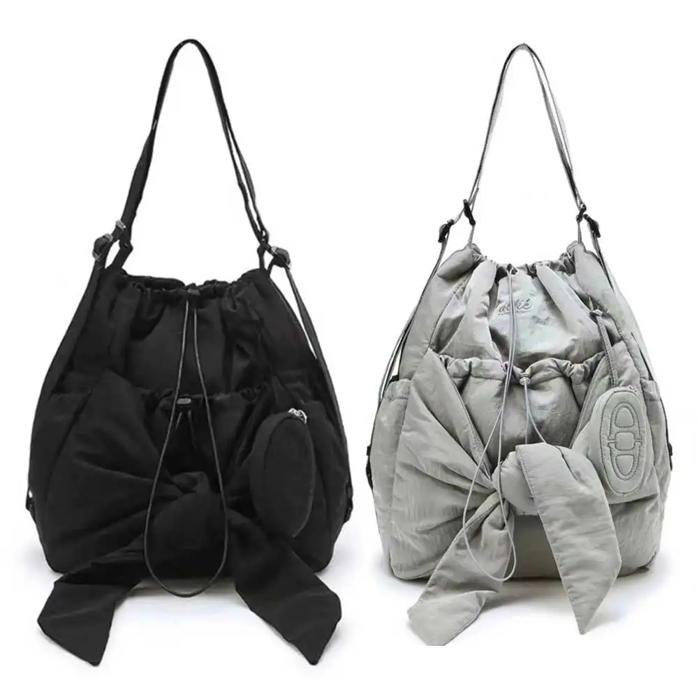 

Women Mommy Maternity Backpack Large Capacity Bow Simple Shoulder Bag Solid Color Casual Backpack Ladies Travel Backpack