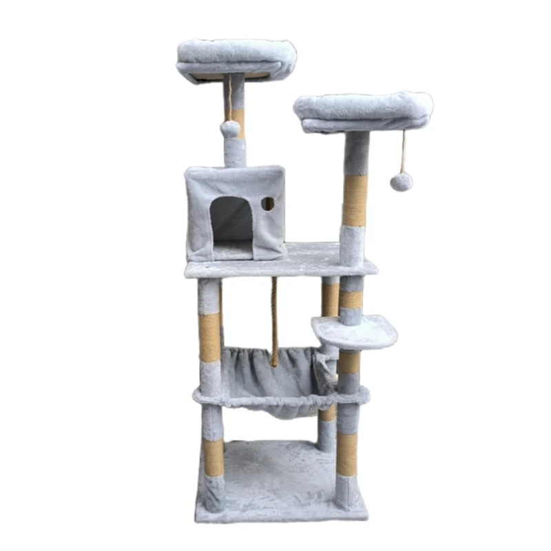 

Wooden Sword Hemp Rope Cat Tower House Wooden House Entertainment Catch After Tower Platform Cat Tree
