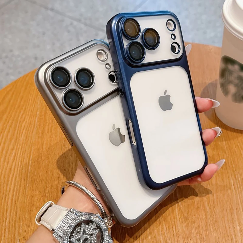 Luxury Plating Case - Luxury Plating Frame Transparent Matte Phone