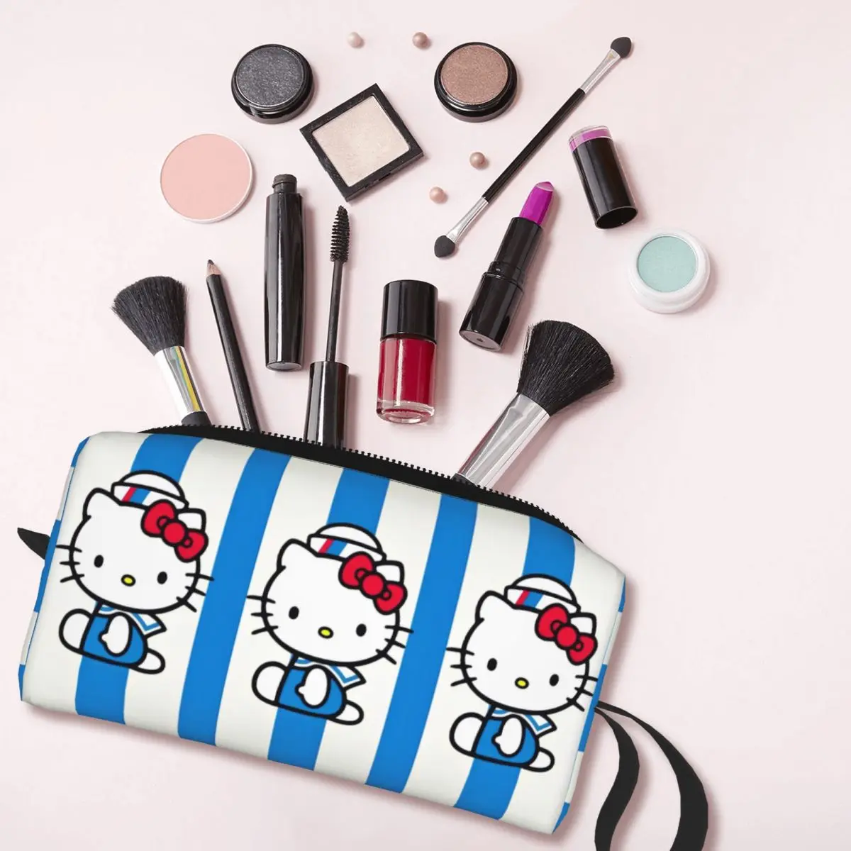 Hello Kitty Sailor borsa per il trucco grande borsa per la bellezza borse per cosmetici da viaggio borsa da toilette portatile per le donne