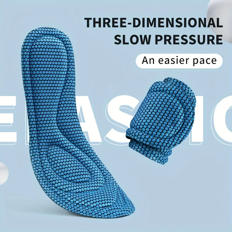 

1 пара стельок из пены с эффектом памяти для обуви, мужчин и женщин, нано-антибактериальные массажные спортивные стельки для ног, ортопедические подушечки для подошвы обуви
