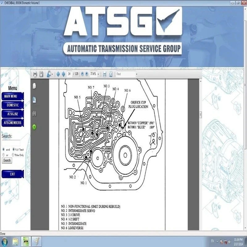 Fotografia 4: Software de Manutenção Automotiva ATSG 2017 para Transmissão Automática: Detecção de Falhas e Manual de Serviço