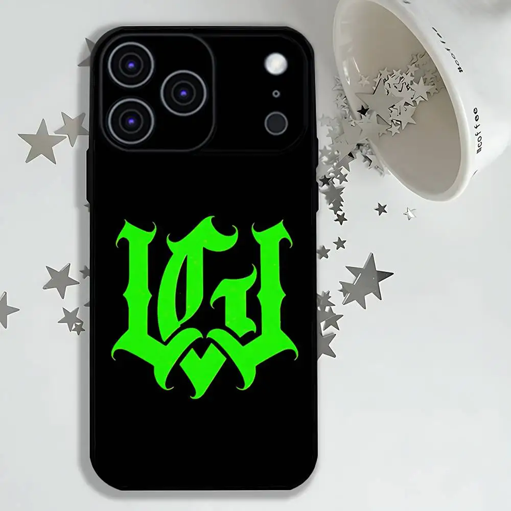 Funda de teléfono para iPhone 17,16,15,14,13,12,11,Pro,Max,Plus,E,Air,Mini funda protectora SINGER Jc Reyes Tour negra