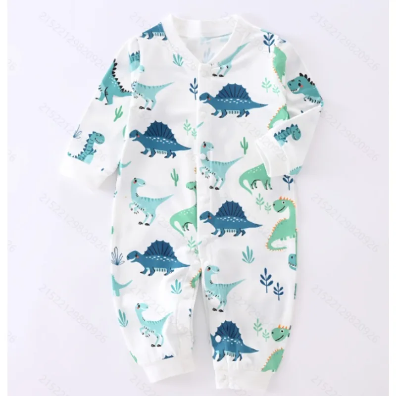 

2026 Baby Boy Romper Dinosaur Pattern Long Sleeve Bodysuit 3 to 9 Months