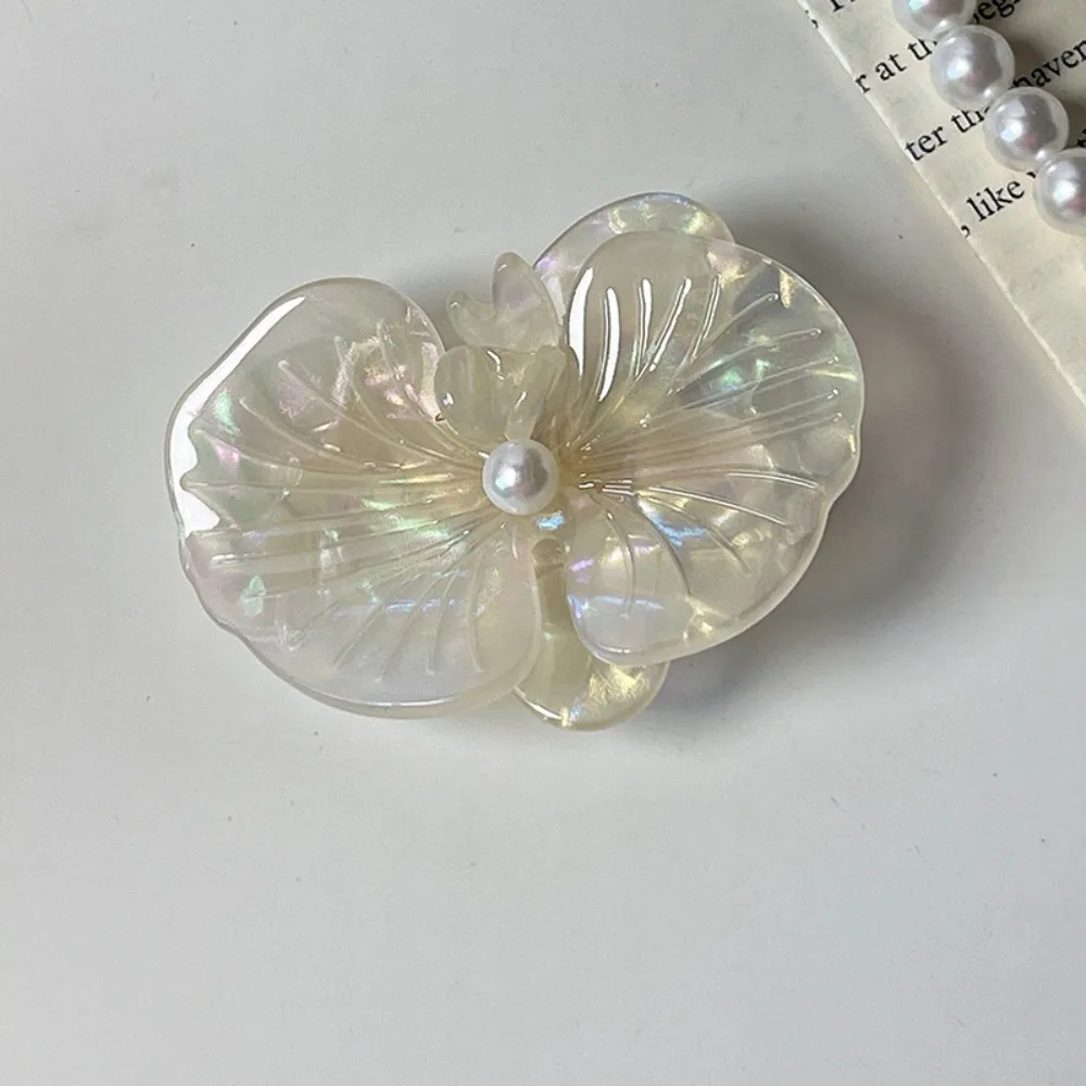 

Side Clip Acetic Acid Hairpin Butterfly Orchid Floral Flower Duckbill Clip Korean Style Back Clip Fresh Barrettes Female