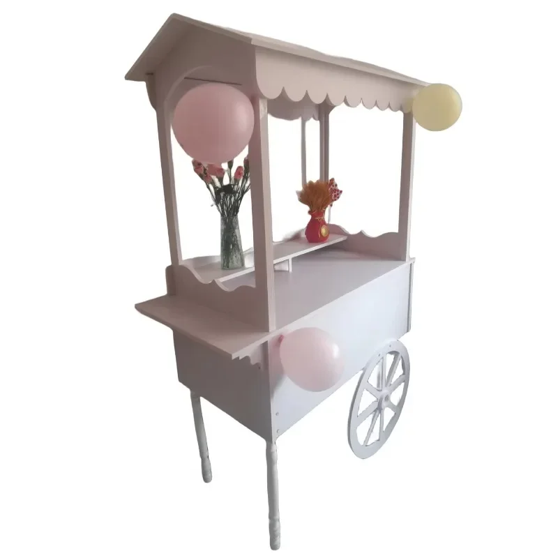 Customized Flower Candy car Carts With Wheels For Wedding Children Christmas Dessert Party Decoration