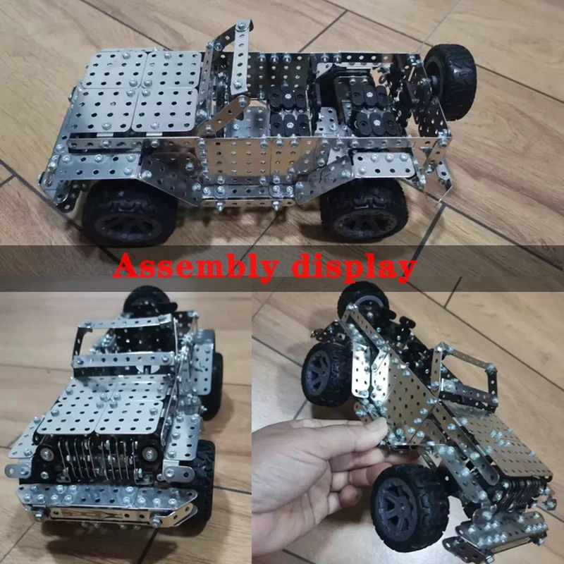 3D Metal Building Blocks Adult High Difficulty Assembly Model Off road Vehicle Jeep Car Toy Education Gift for Boys