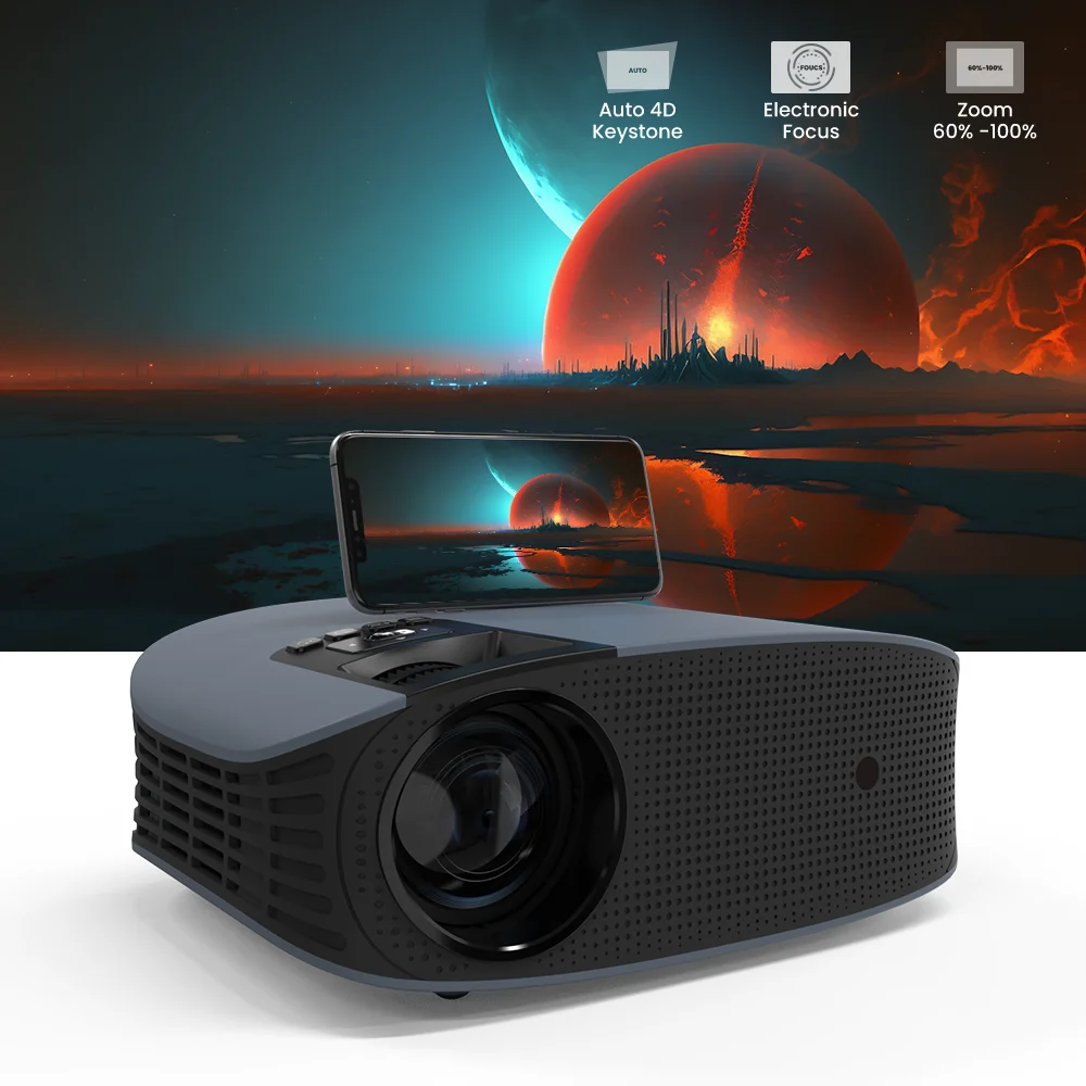 Home Cinema Focal - Vidéoprojecteur intelligent portable 2023, très vendu,
