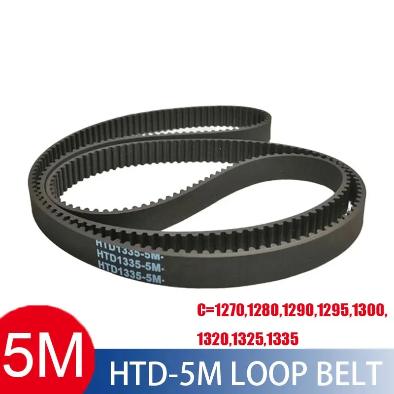 HTD 5M Timing Belt 1270-1335 Length 10/15/20/25/30mm Width 5mm 3D Printer Rubber Belt Teeth 254-267 Synchronous Belts