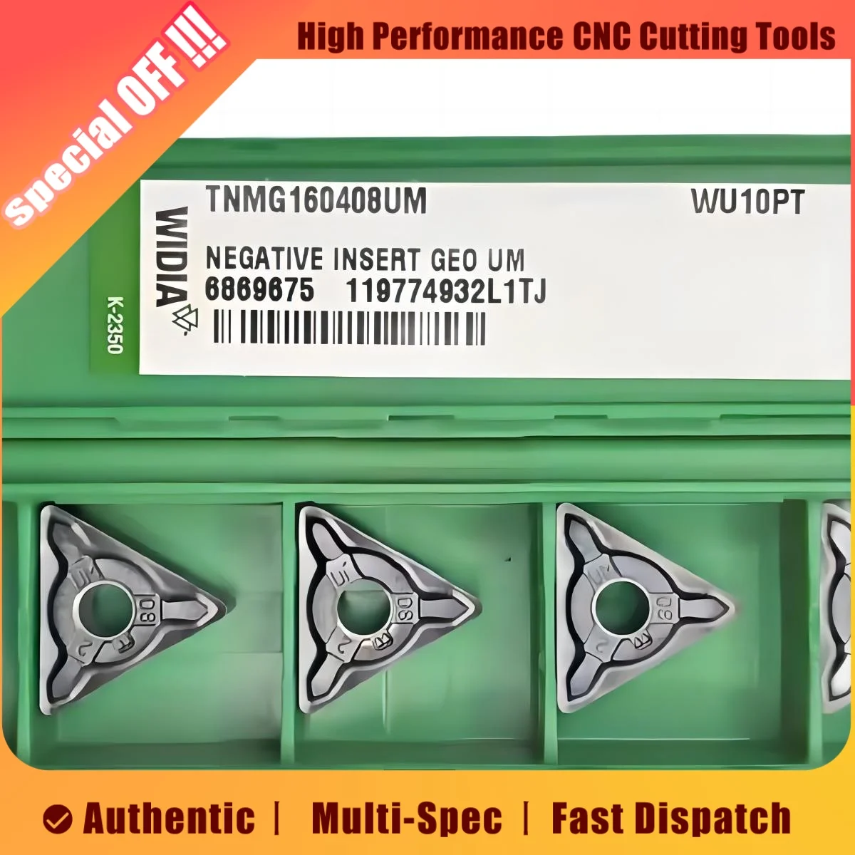 

Widia Original Turning Insert TNMG WU10PT TNMG160404 MS WU10PT TNMG160408 MS WU10PT TNMG160408 UM WU10PT