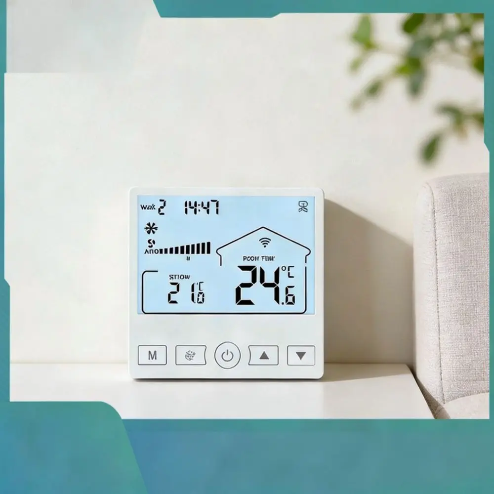 Smart Wifi Fan Coil Unit Controller For Central Air Conditioning 10A Temperature Regulator Digital HVAC Wall Panel