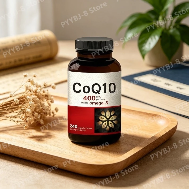 240 Count Coenzyme Q10 Capsules 300mg with Omega-3 2-in-1 Formula Support Heart Health and Enhance Cellular Energy  Antioxidant