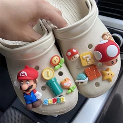 Super Mario Bros Croc Charms Anime Shoe Buckle Cartoon Sandals Charms Decorations Buckle Sandals Pins Cute DIY Accessories Gifts