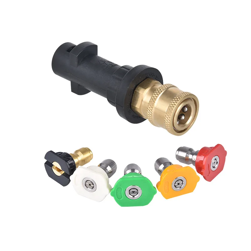 Adapter for Karcher For Pressure Washers with 1/4 Inch Quick Connect Interface and Engineering Plastic Reinforcement