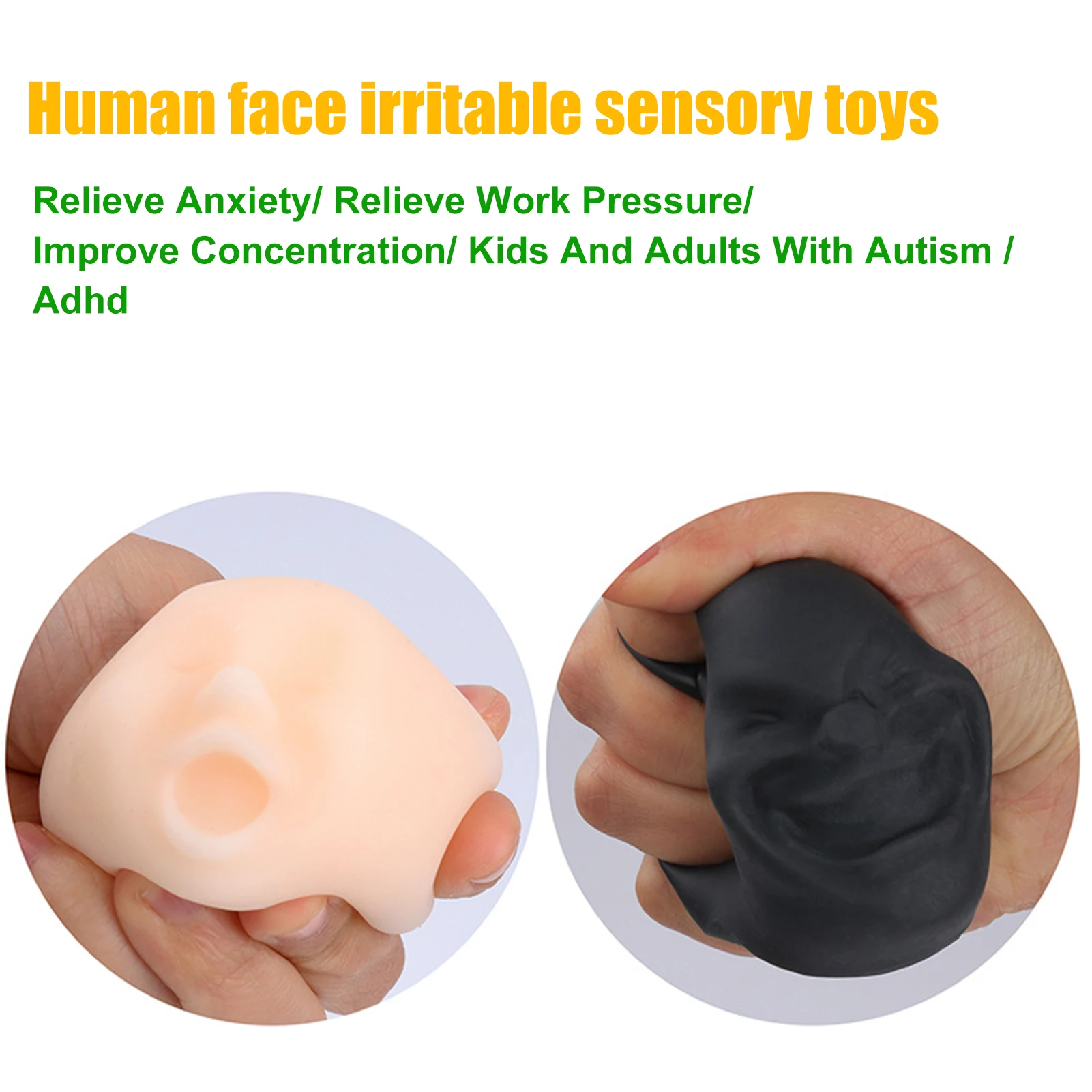 New Fun Novelty Caomaru Antistress Ball Toy Human Face Emotion Vent Ball Resin Relax Doll Adult Stress Relieve Novelty Toys Gift