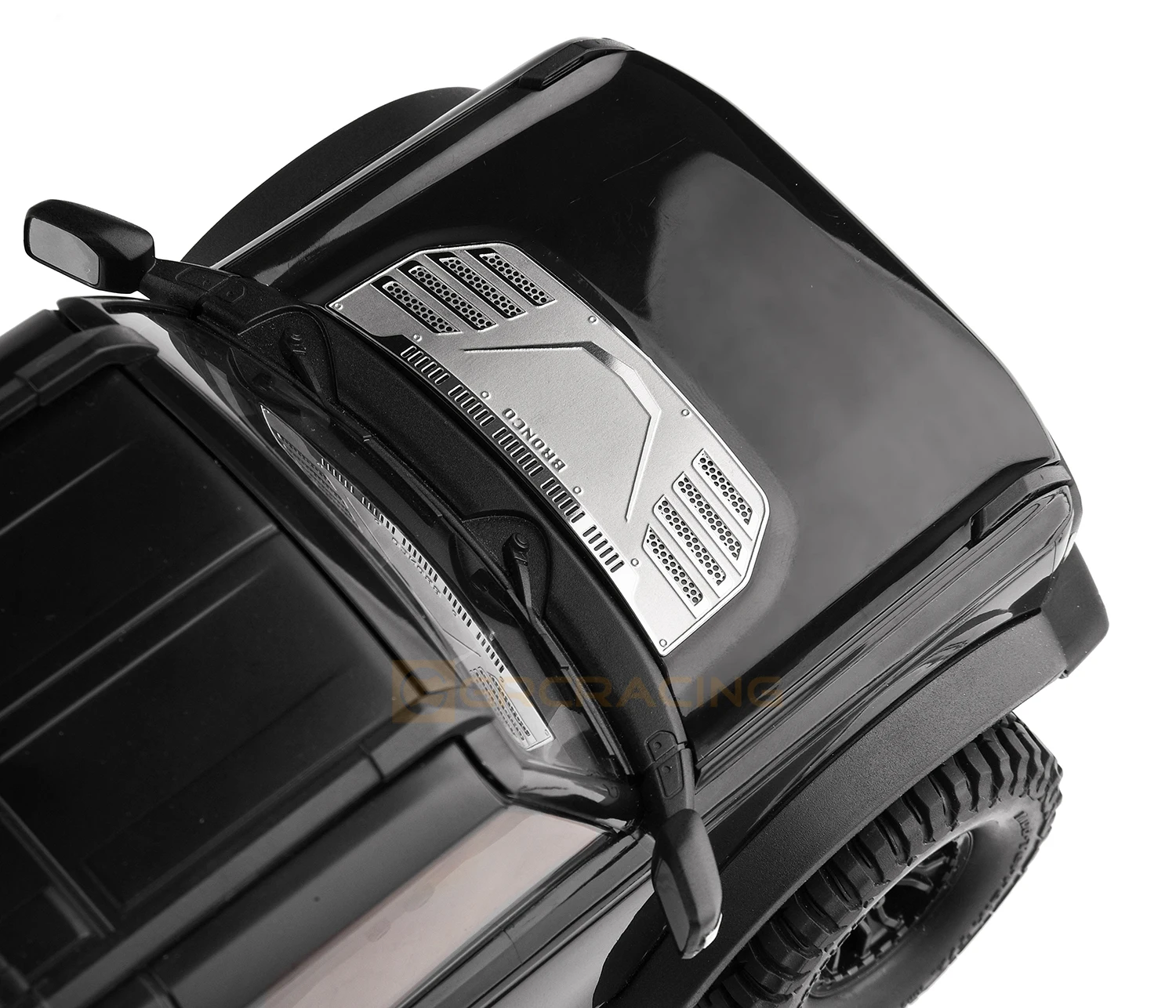 Haubendekoration F-Stil Edelstahl Simulation Auto Shell Metall Schutzfolie G179fs für 1/18 Traxxas Trx-4m Bronco Trx4m – Detail 8