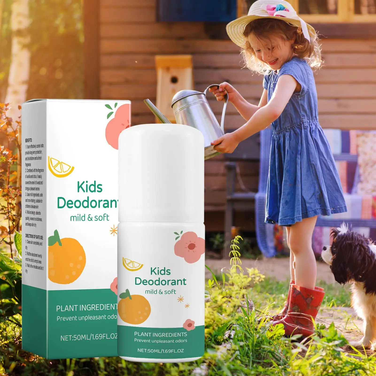 1 peça 50ml desodorante natural fresco para crianças adolescentes desodorante presentes suaves e não irritantes