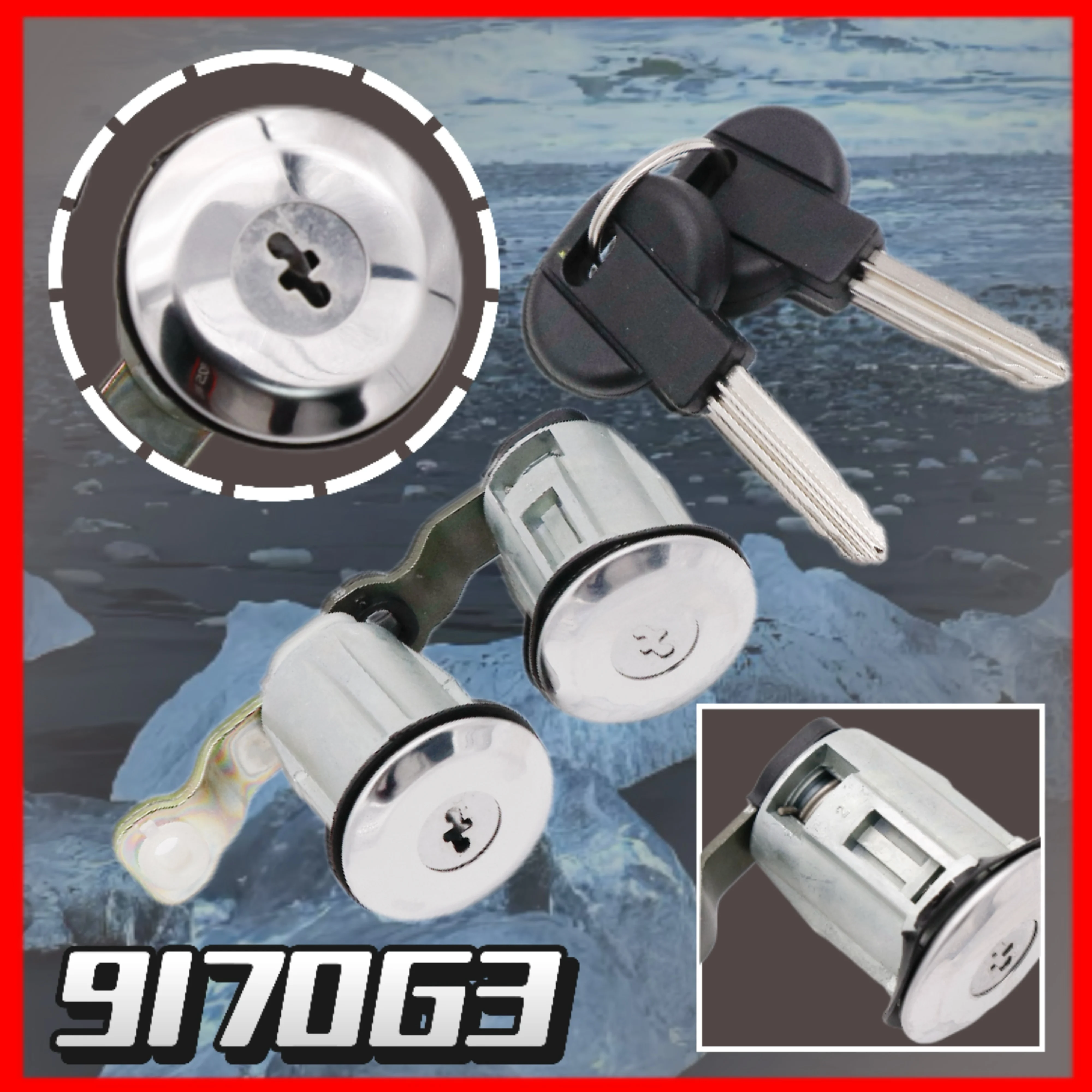 

9170G3 252522 New Left Right Door Lock Cylinder Ignition Switch For Citroen Berlingo Xsara Picasso Peugeot Partner