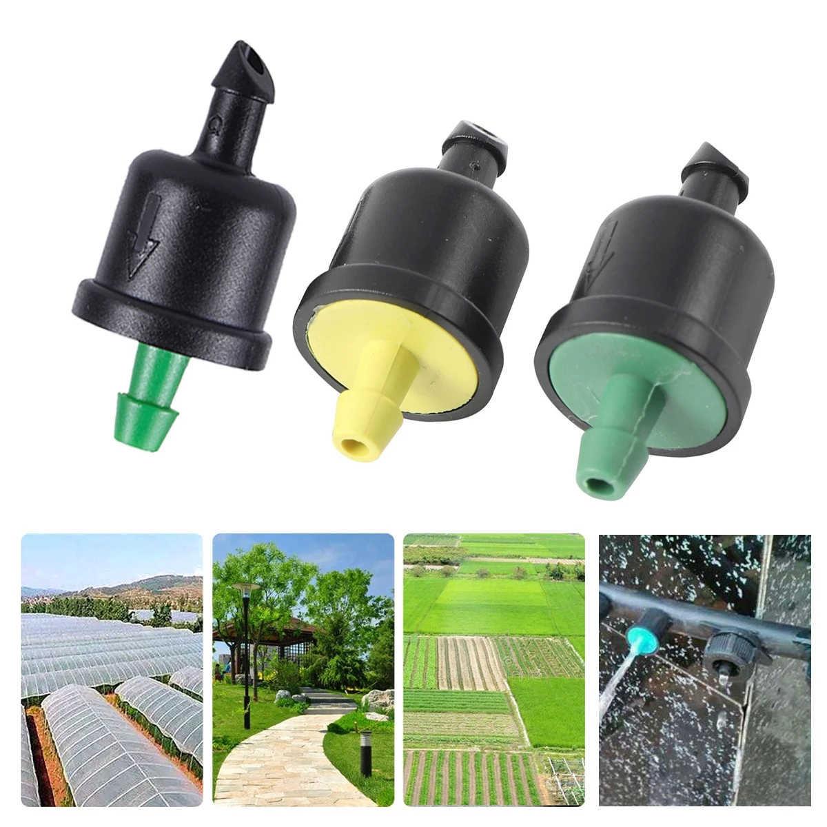 50 قطعة بواعث تعويض الضغط 20L 30L 40L 4/7 مللي متر خرطوم بواعث صغيرة مضمنة التنظيف الذاتي بالتنقيط الري منظمات المياه #1