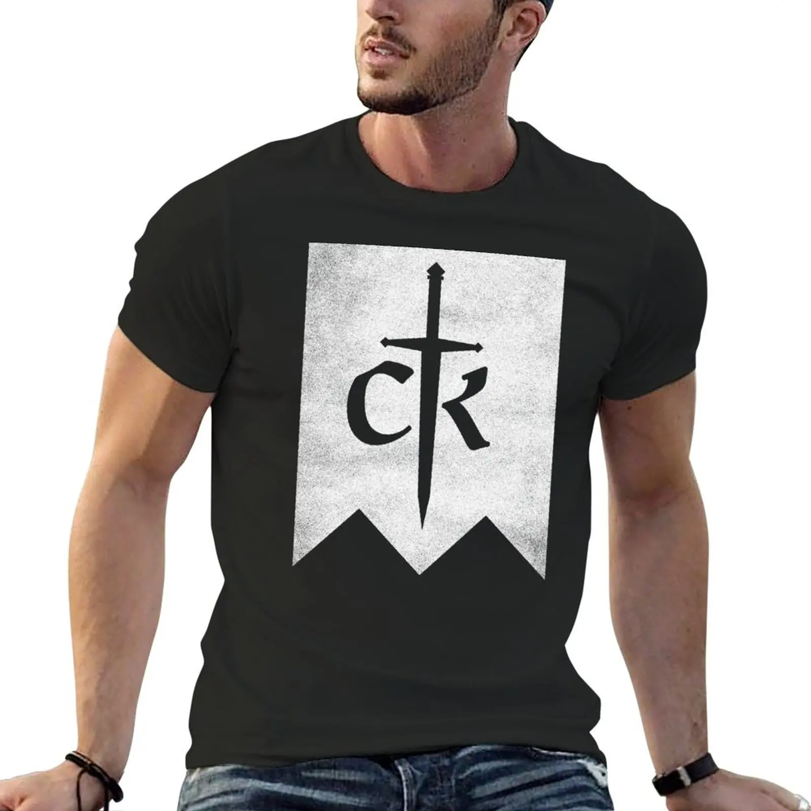 Crusader Kings 3 Distressed Logo T-Shirt customs aesthetic clothes oversized t shirt men t shirts