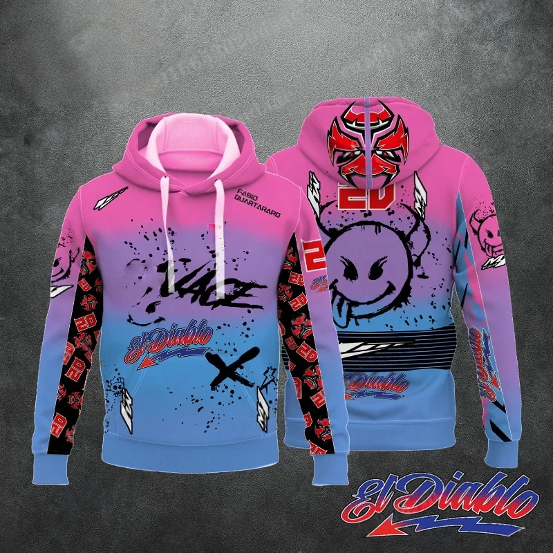 أحدث سباق الدراجات النارية رقم. 20 Driver Fabio Quartararo هوديي إبداعي لعشاق المسار الرياضي المتطرفين، هوديي أنيق