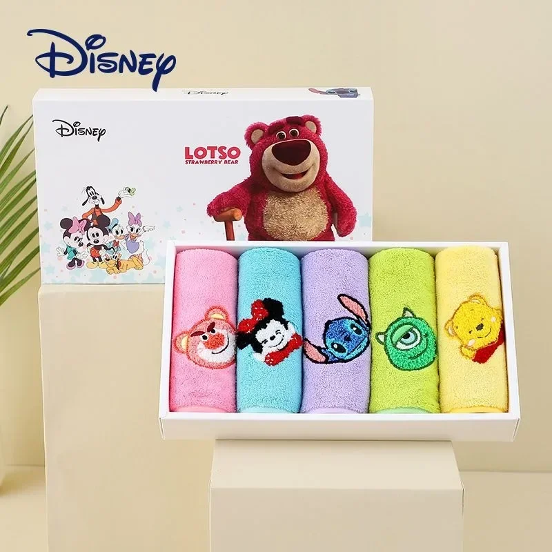 Disney Cartoon Animation Peripheral Lotso Pooh Super Soft Towel for Face Washing at Home, Absorbent and Non-shedding Gift Box