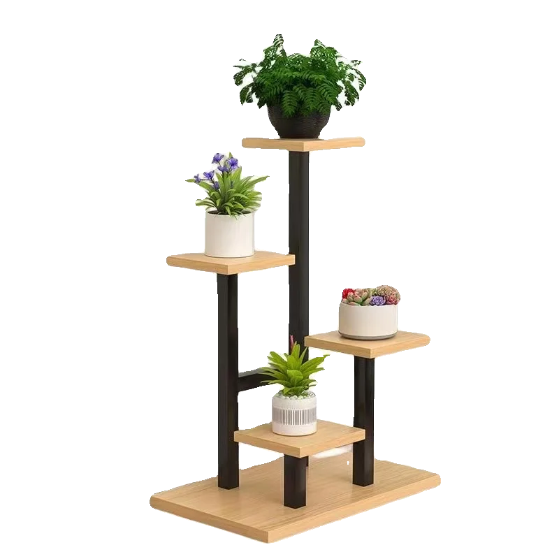 

Nordic Rolling Plant Stand Multi-Tier Iron Shelf with Wheels for Living Room Balcony Indoor Outdoor