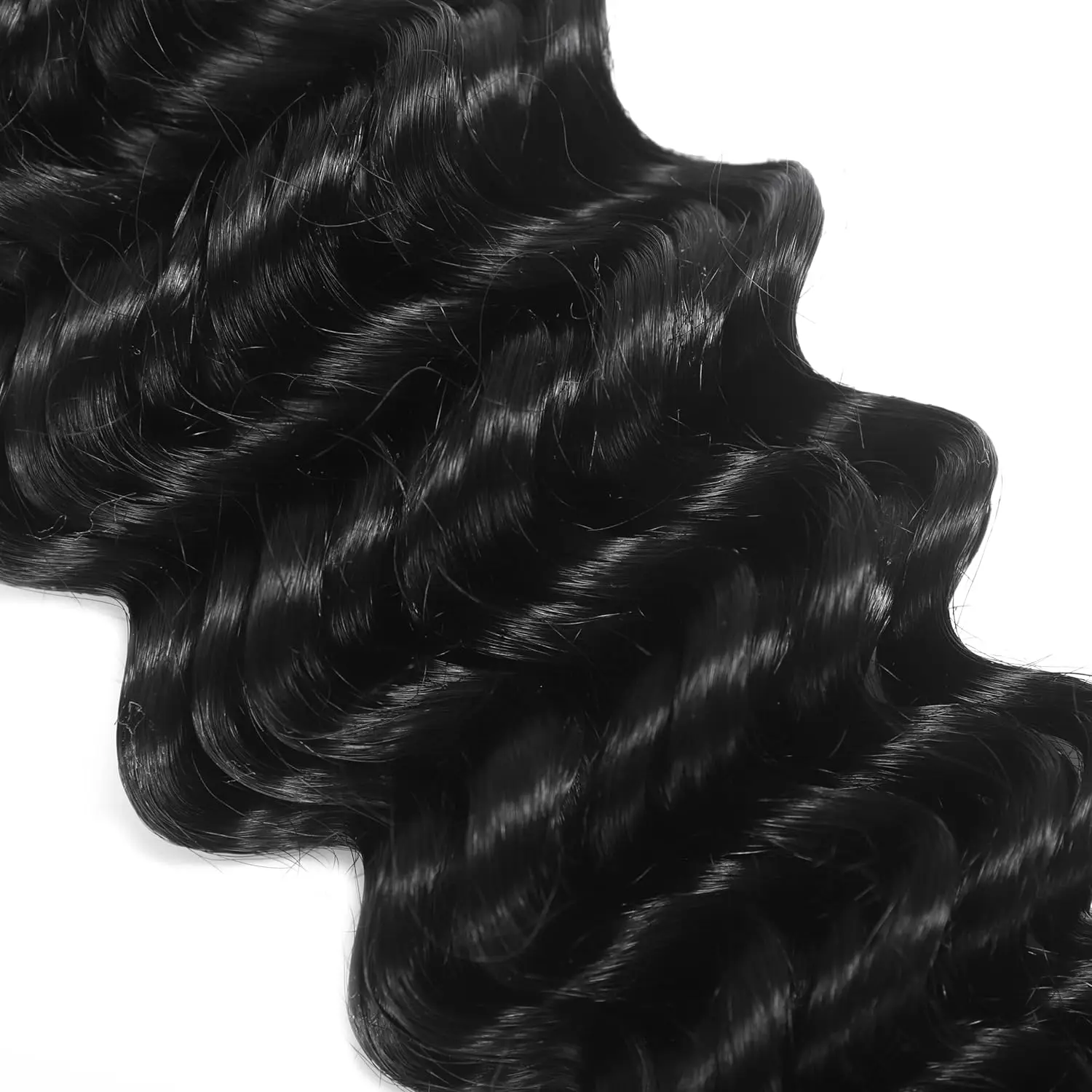 Deep Wave Bulk Human Hair 100% unprocessed Brazilian Virgin Hair 2 Braids per pack human hair micro-braided without weft thread