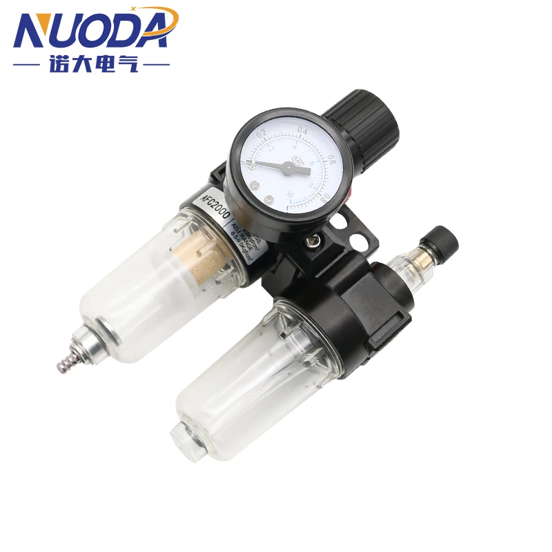 AFC2000 G1/4 Air Compressor Oil Water Separator Air Filter Used To Reduce Pressure Valve Regulator AFR2000 + AL2000