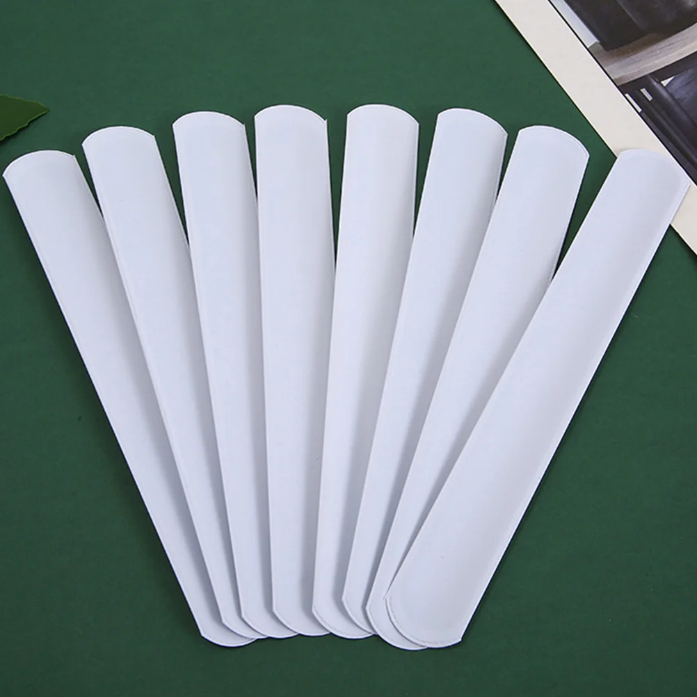 

60pcs Pure White Slap Bracelets Graffiti Wrist Bands for Kids Birthday Party Favors Student Gifts Durable Comfortable Skin Safe