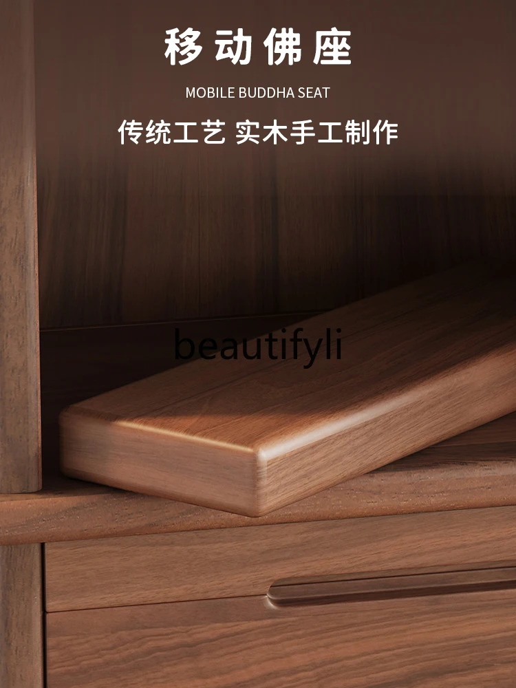 Shentai cabinet household three-layer Buddhist niche new Chinese vertical cabinet living room table modern simplicity